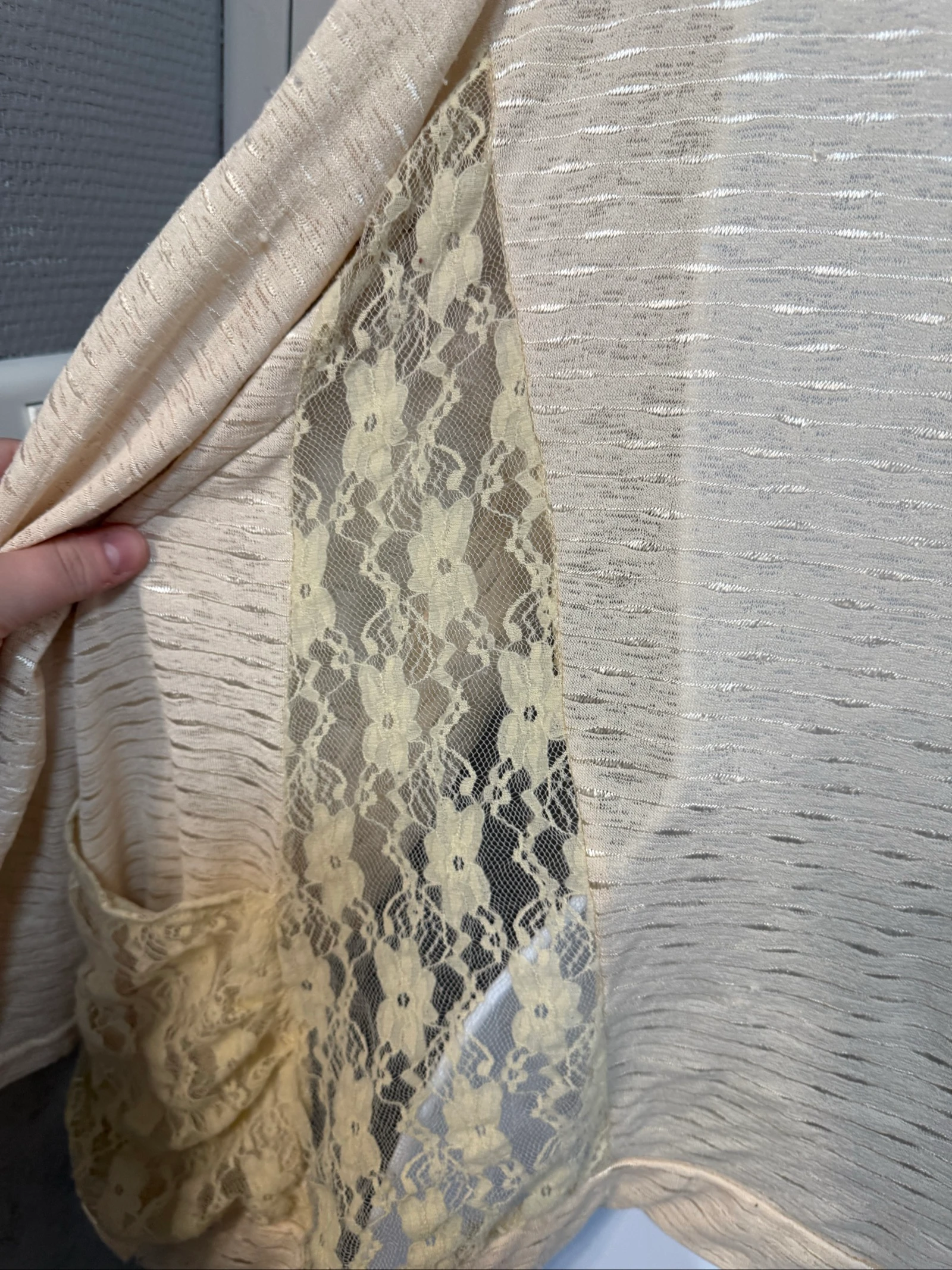 Cream vest with lace size TU – photo 6